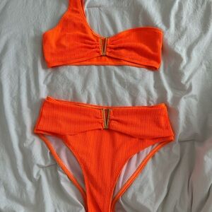 Vibrant Orange Bikini Set